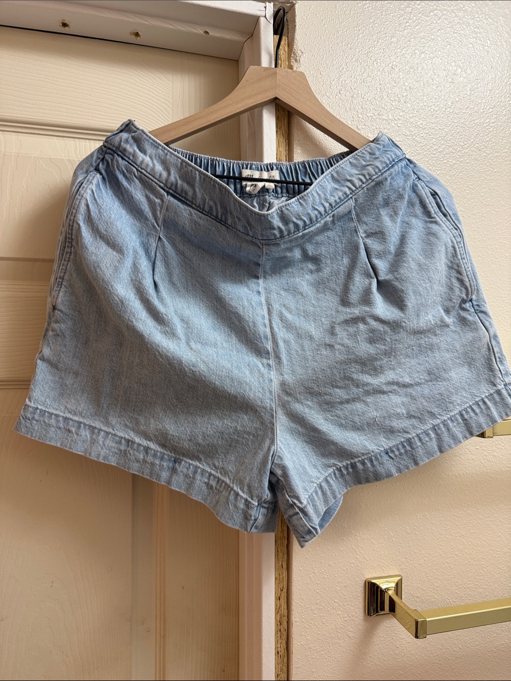Madewell Light Blue Denim High-Rise Relaxed Shorts